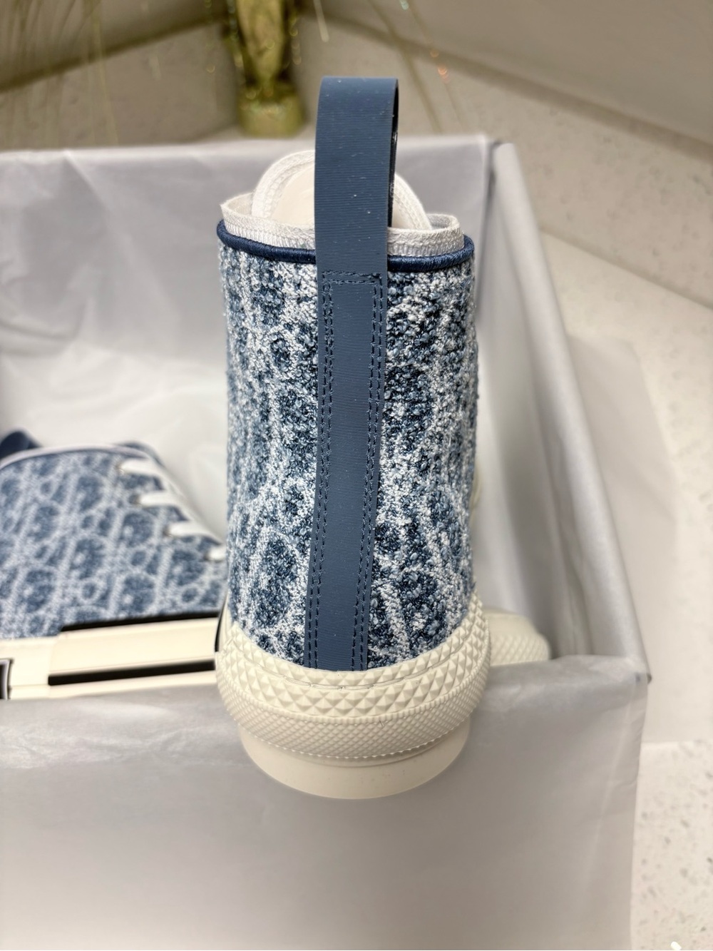 Dior Blue Jacquard High-Top Sneakers SNEAKER M-B23 LEAGUE HT - Picture 5 of 7